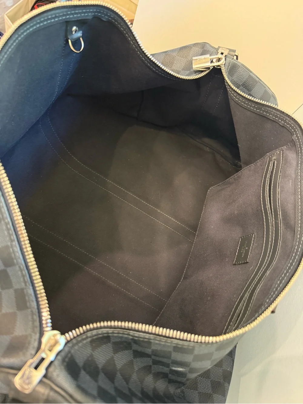 Louis Vuitton Keepall Bandoulière 55 Damier Graphite Bag Made in France